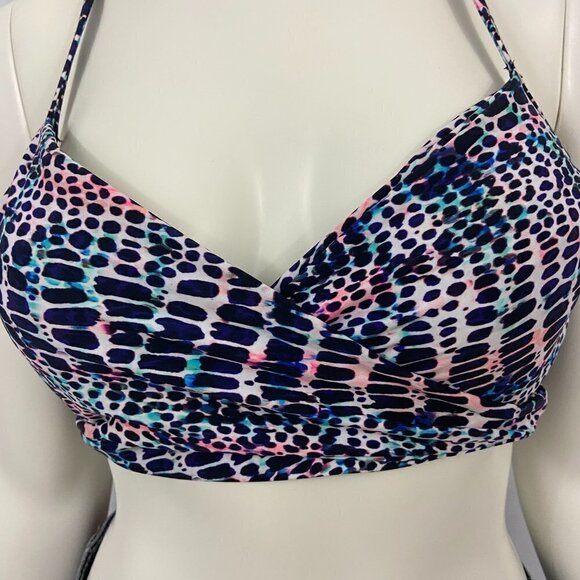 Sundazed Womens Simone Bra-Sized Bikini Halter Top Padded Push-Up Underwire 32DD - Picture 3 of 6